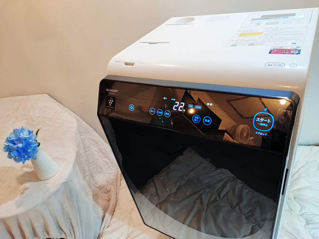 2023 SHARP ES-W113-SL Front Load Washer Dryer (11kg/6kg) | Auto Detergent + Plasmacluster | Left-Hinge Used / Good Condition