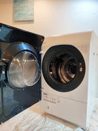 2023 SHARP ES-W113-SL Front Load Washer Dryer (11kg/6kg) | Auto Detergent + Plasmacluster | Left-Hinge Used / Good Condition