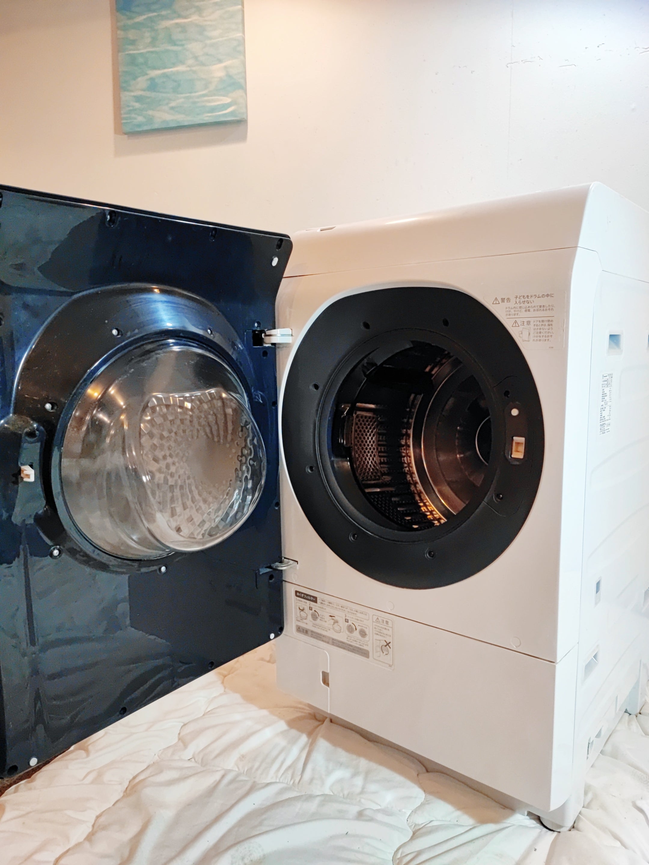 2023 SHARP ES-W113-SL Front Load Washer Dryer (11kg/6kg) | Auto Detergent + Plasmacluster | Left-Hinge Used / Good Condition