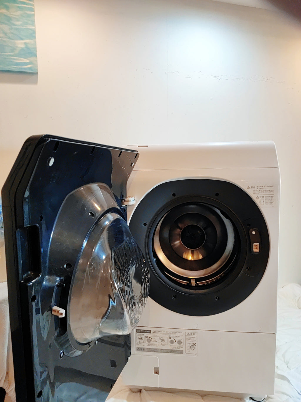 2023 SHARP ES-W113-SL Front Load Washer Dryer (11kg/6kg) | Auto Detergent + Plasmacluster | Left-Hinge Used / Good Condition